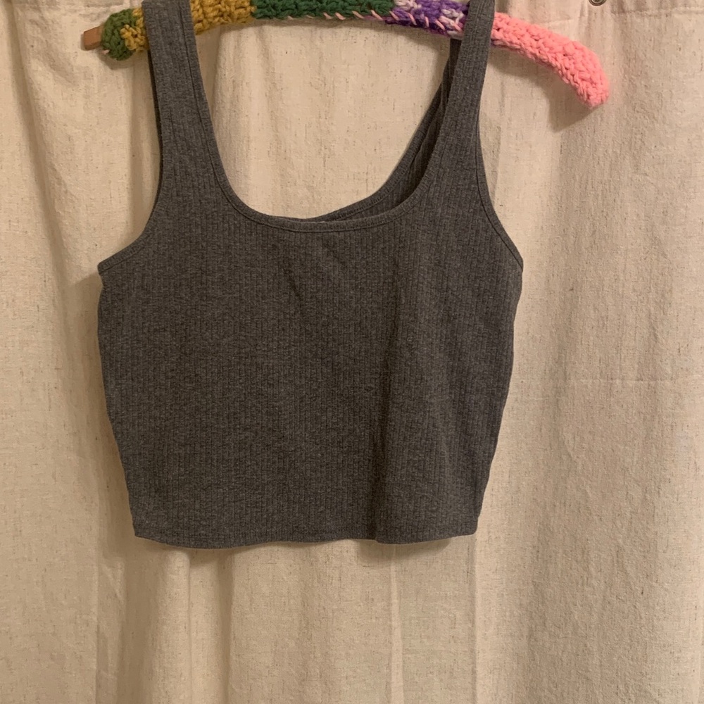 Gray Women's Crop Top